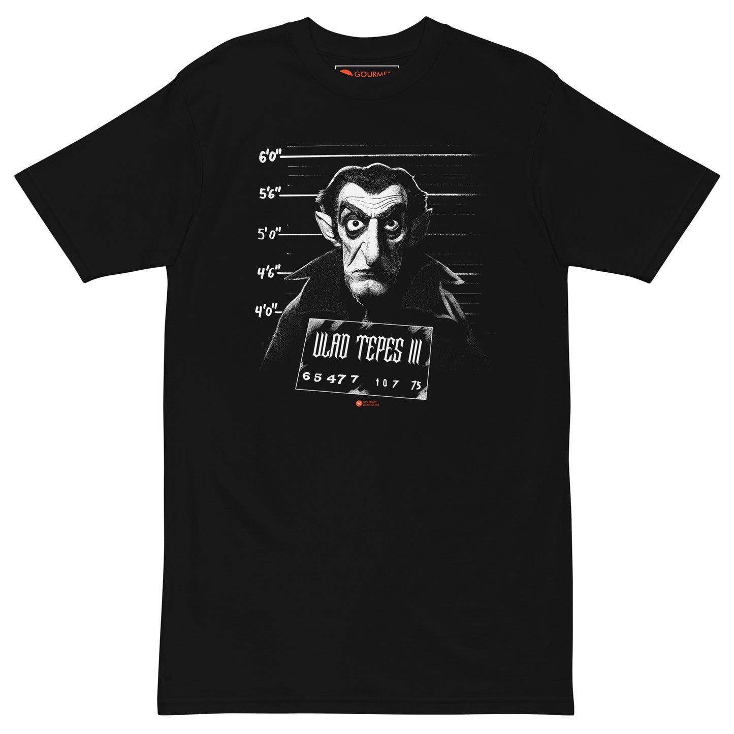 Dracula Mug Shot T-shirt - funny Halloween
