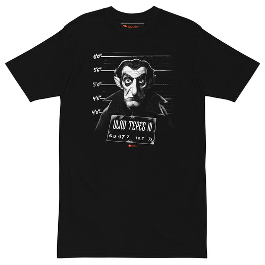 Dracula Mug Shot T-shirt - funny Halloween
