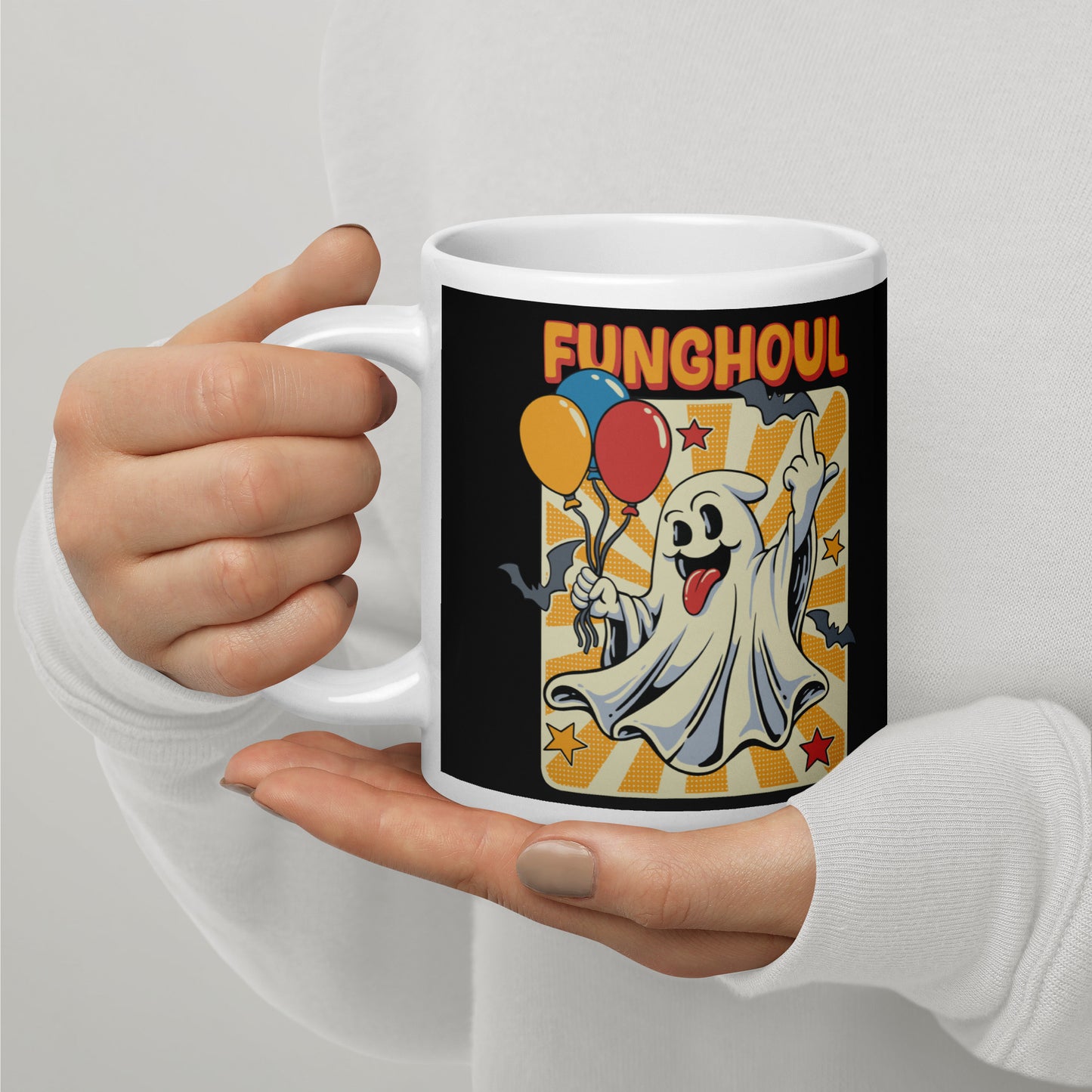 Funghoul mug 20oz - Italian American Halloween ghoul