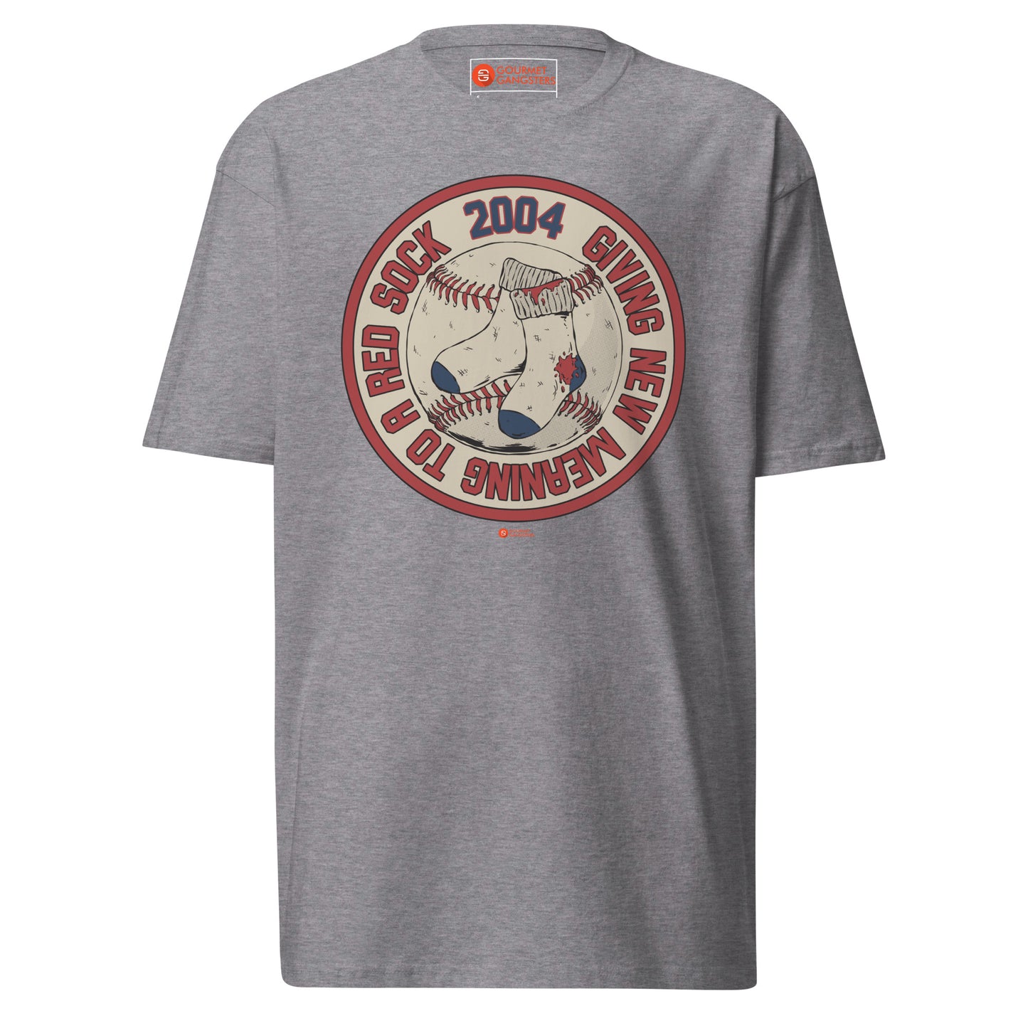 Giving New Meaning to a Red Sock T-shirt front - Boston Red Sox