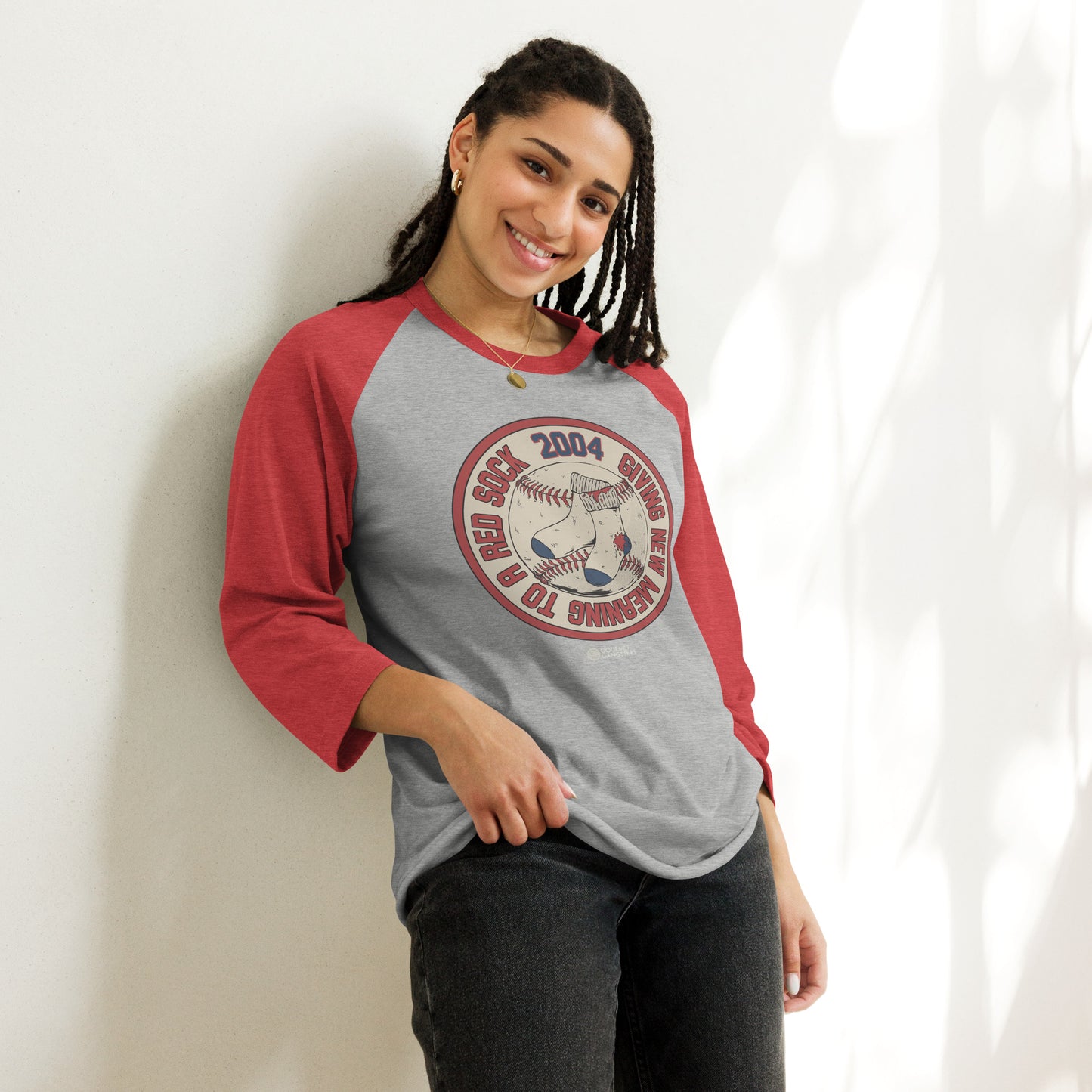 Giving New Meaning to a Red Sock raglan - Boston Red Sox funny