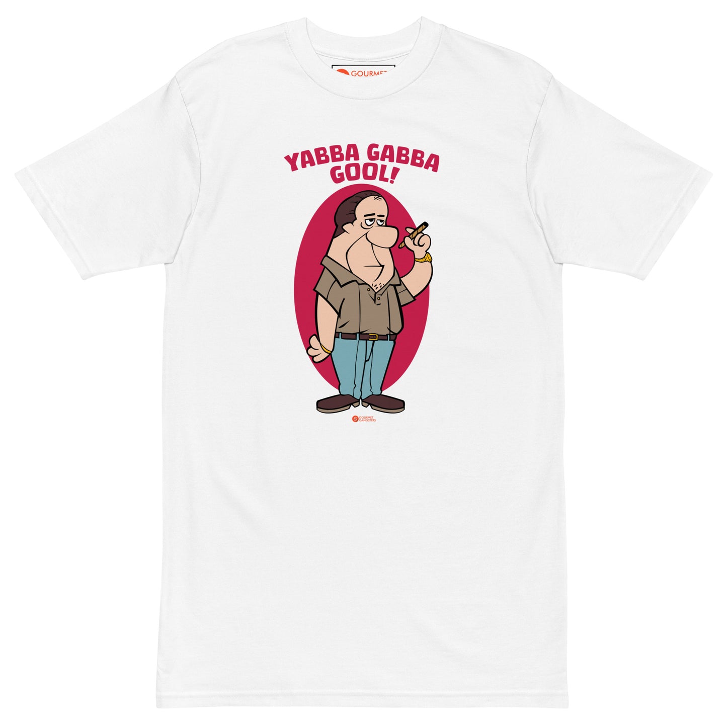 Sopranos mashup T-shirt mockup - Tony Flintstoni