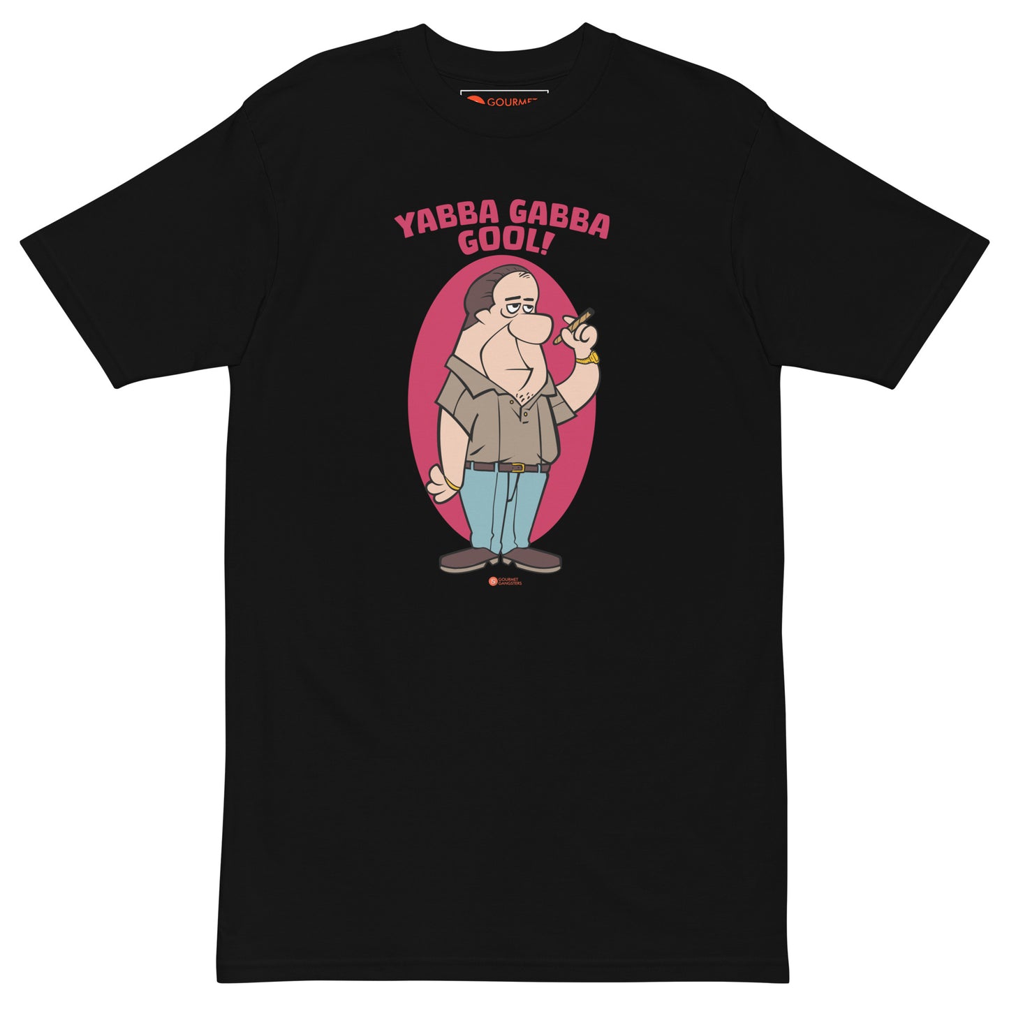Flintstone Sopranos T-shirt view - Yabba Gabba Gool