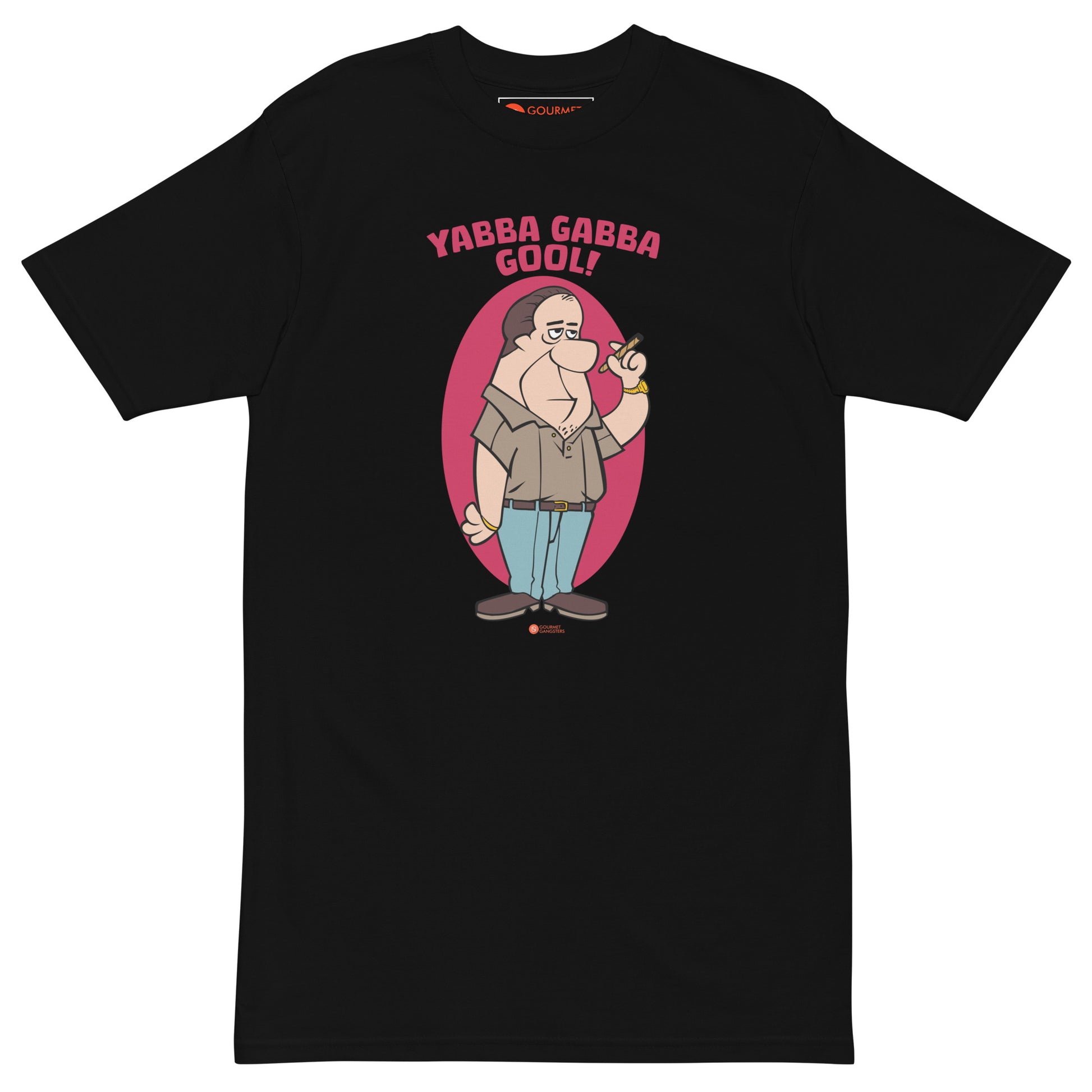 Flintstone Sopranos T-shirt view - Yabba Gabba Gool