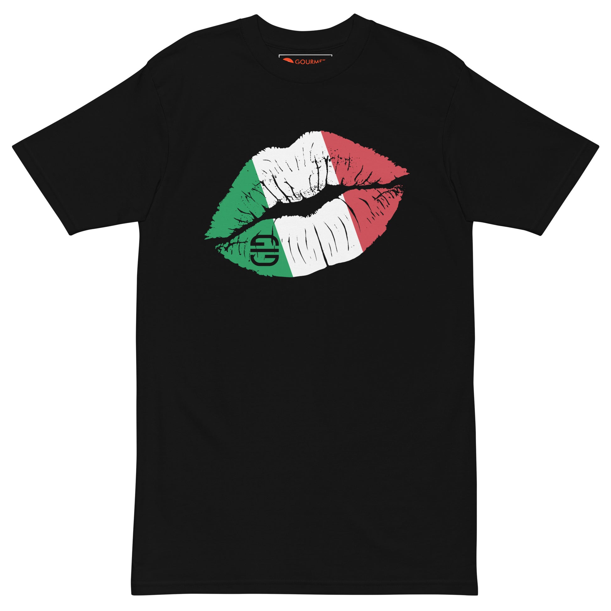 Italian American pride T-shirt - Flag Kiss Lips design