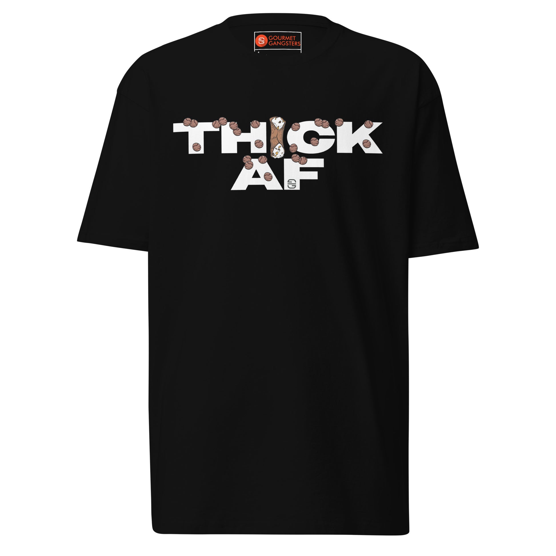Funny Italian food T-shirt view - Thick AF cannoli