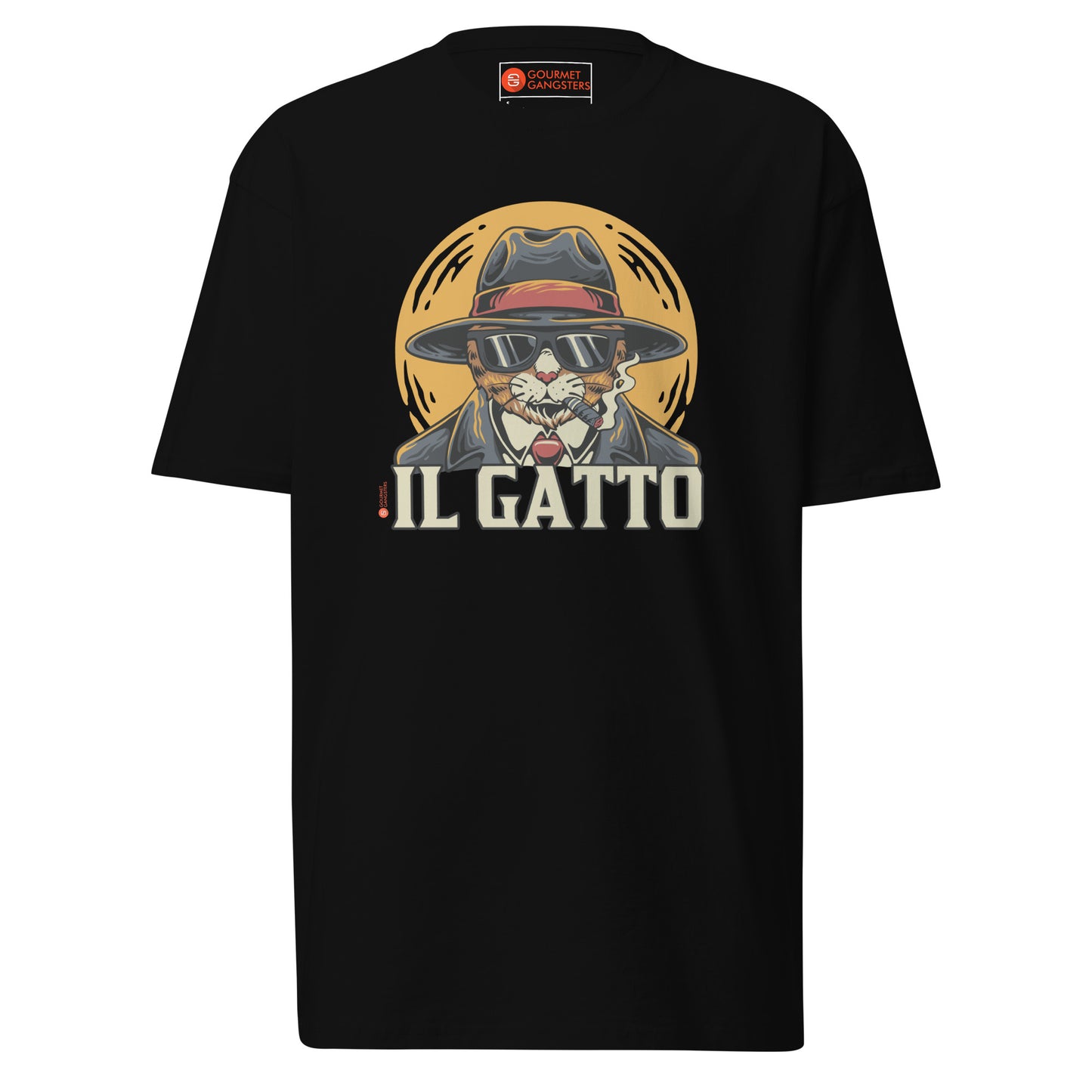 Il Gatto T-shirt front - Italian mafia cat