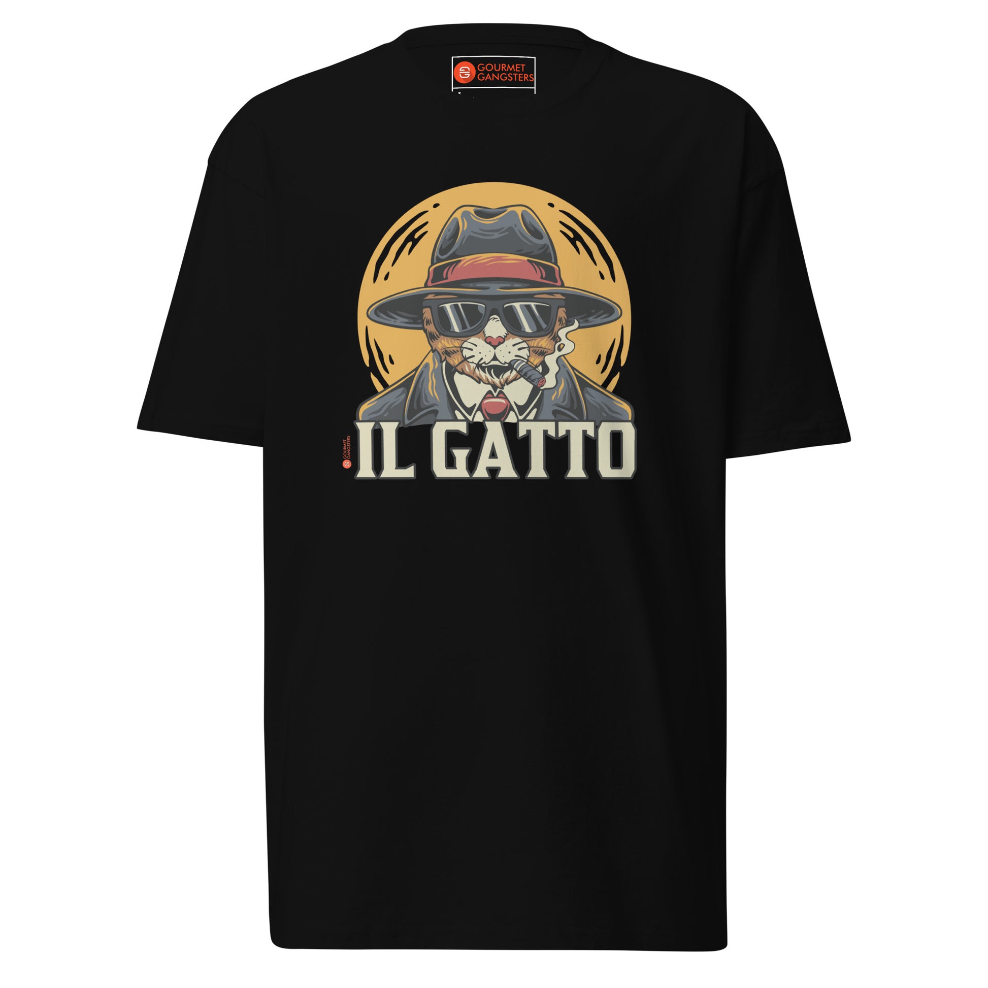 Il Gatto T-shirt front - Italian mafia cat