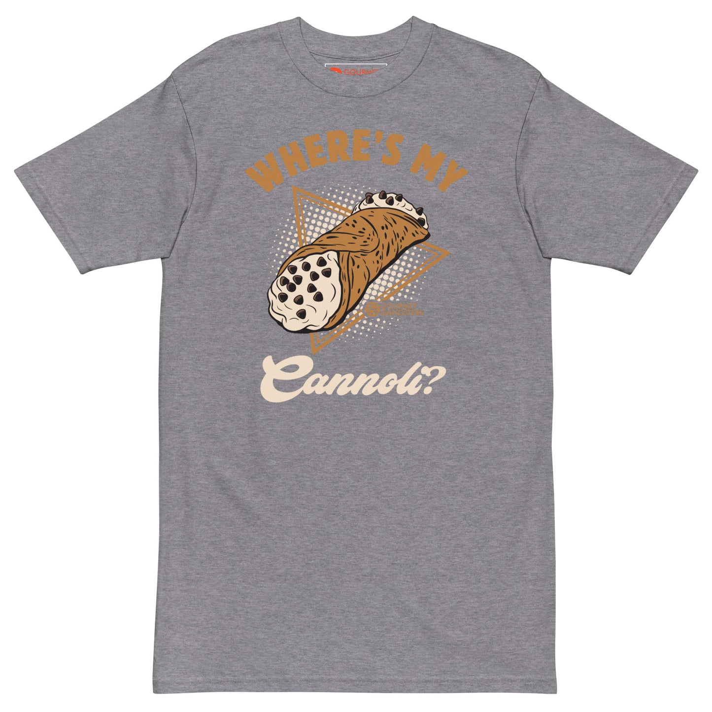 Italian American cannoli T-shirt side view - funny Italian pride