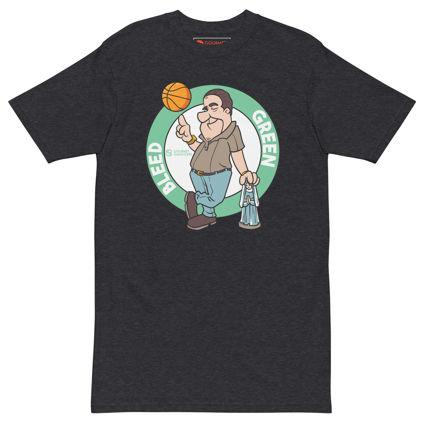 Celtics cartoon T-shirt lifestyle - Tony Flintstoni