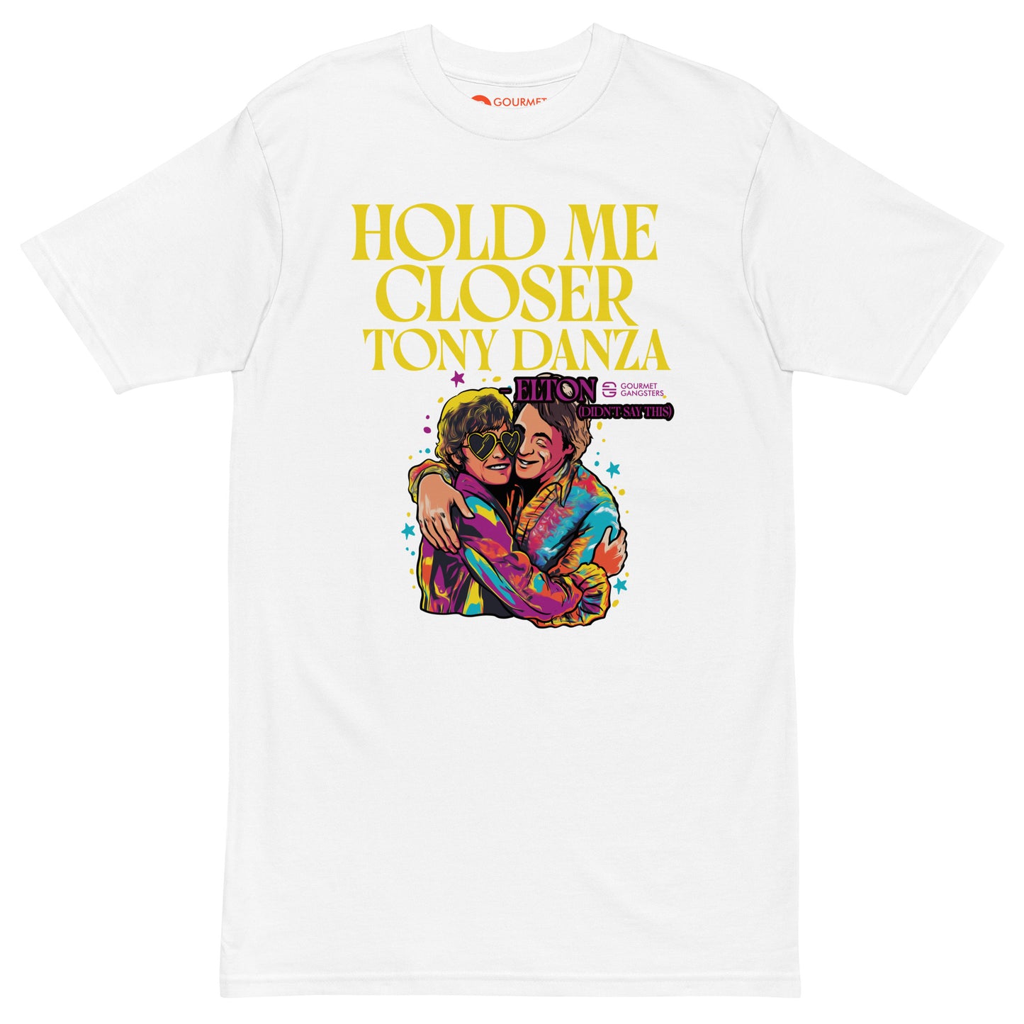 Funny sitcom T-shirt mockup - Hold Me Closer