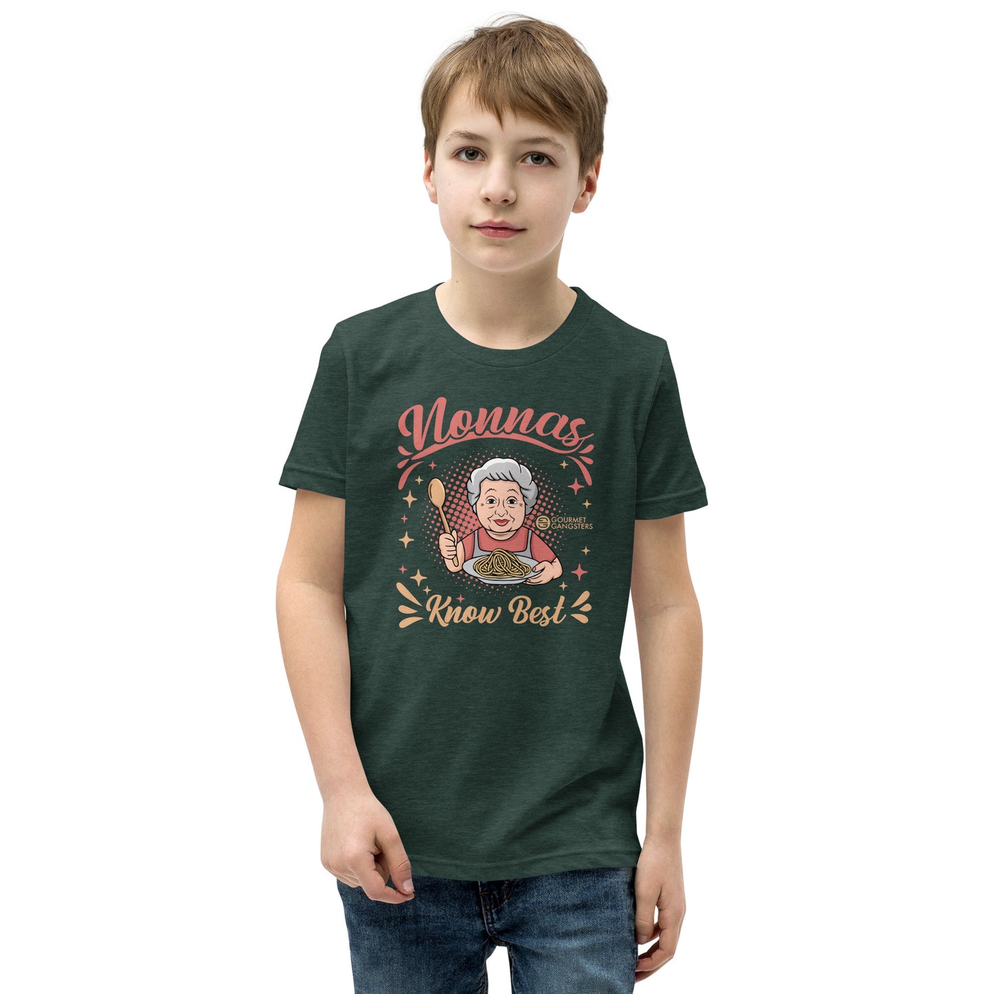 Kids Italian pride T-shirt side - Nonnas Know Best youth