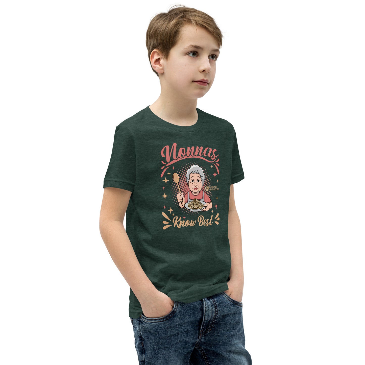 Nonnas Know Best youth shirt pink - Italian American