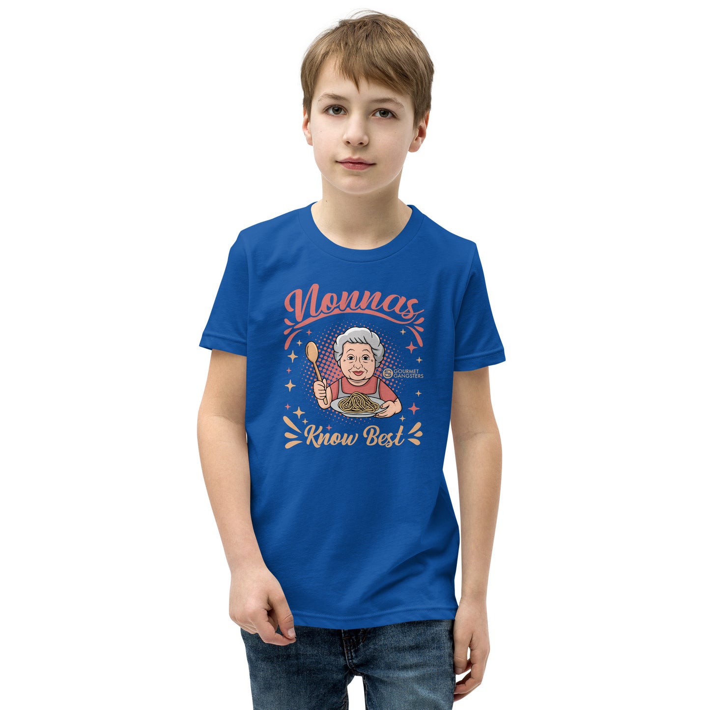 Navy blue youth T-shirt - Nonnas Know Best Italian American