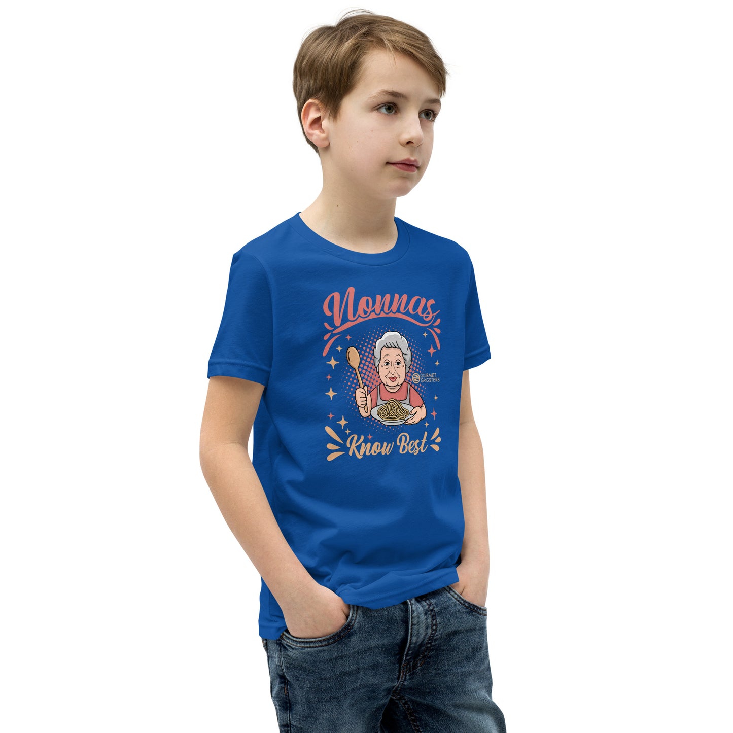 Nonnas Know Best kids shirt peach - Italian American