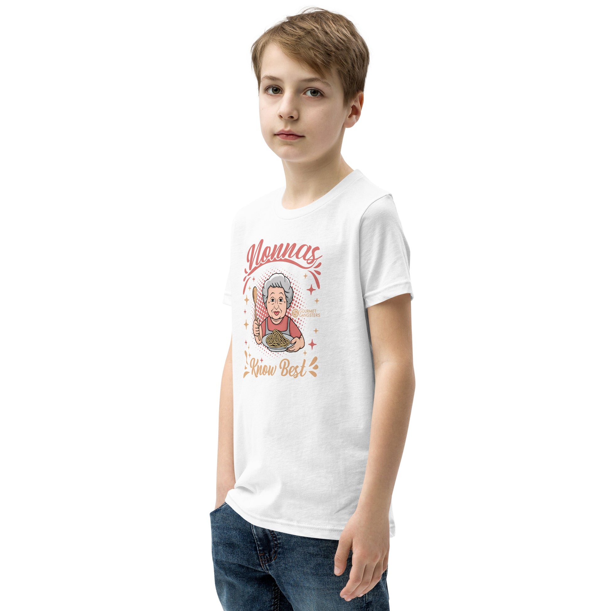 White kids T-shirt - Nonnas Know Best Italian pride